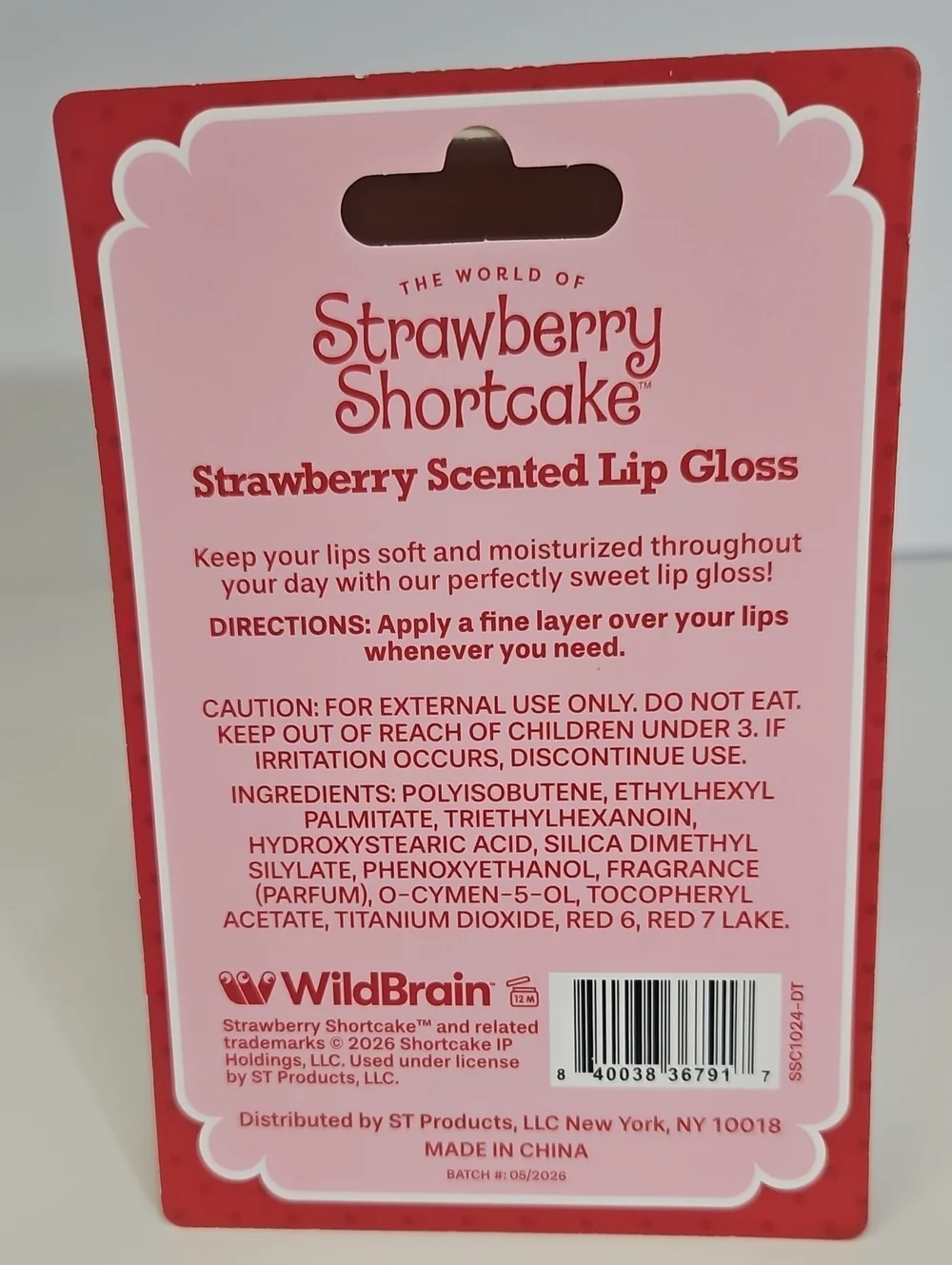Strawberry Shortcake Strawberry Scented Lip Gloss